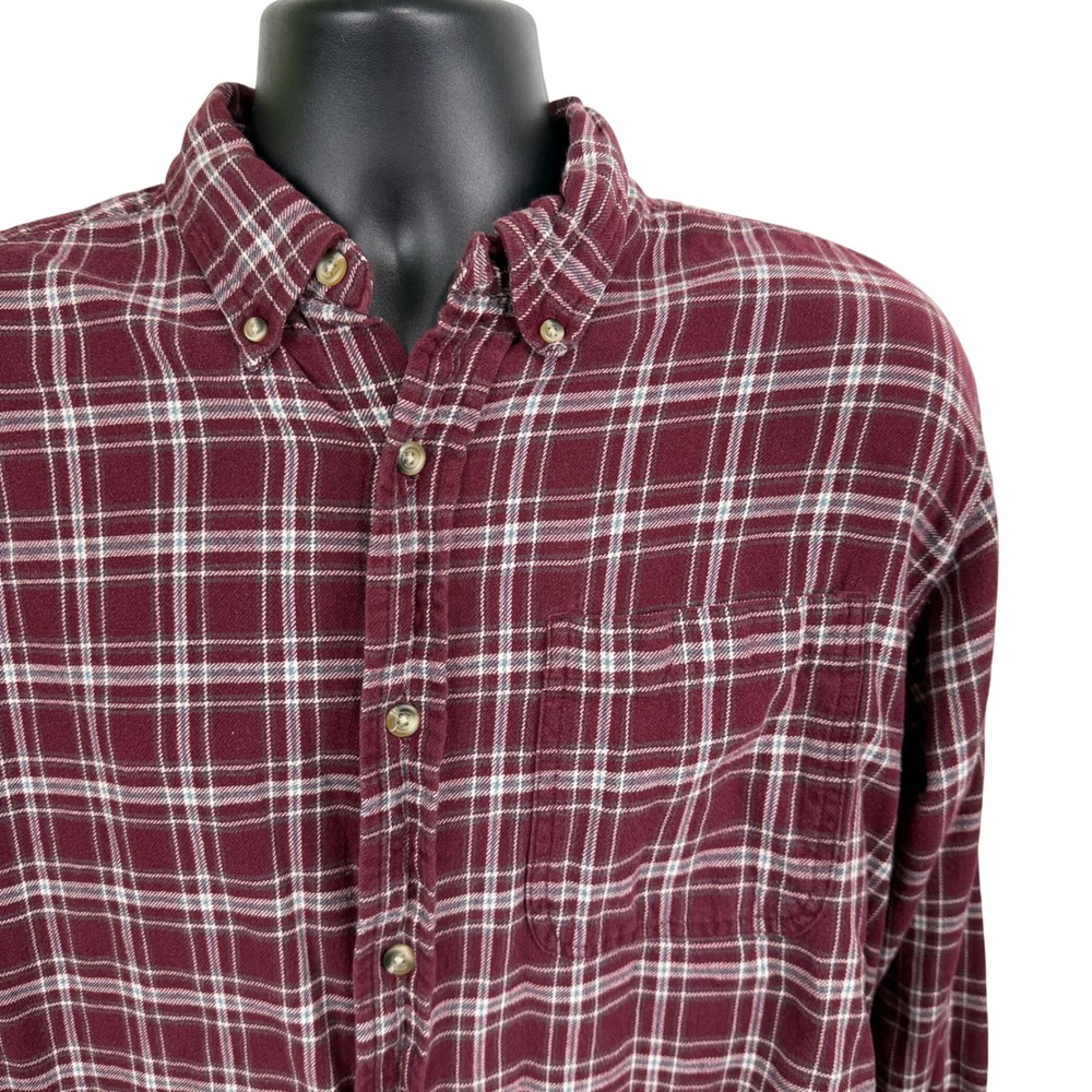 Bass Pro Shops Plaid Flannel Button Up Shirt Long Sleeve Casual Outdoor Mens L